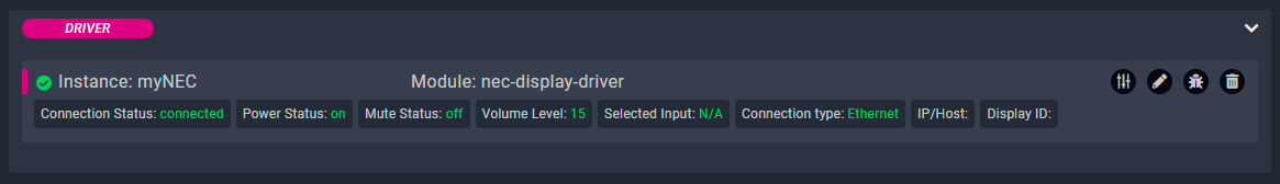 A computer screen displays a menu with options for a module display driver.

AI generated content
