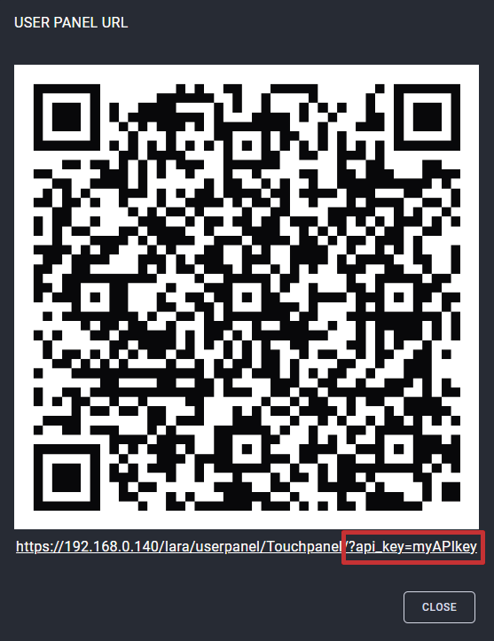A barcode is displayed on a screen with the words "User panel URL" written above it.

AI generated content