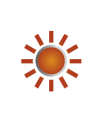 A red sun with a yellow center.

AI generated content