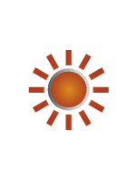 A red sun with a yellow center.

AI generated content