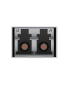 Two electrical outlets with red lights on.

AI generated content