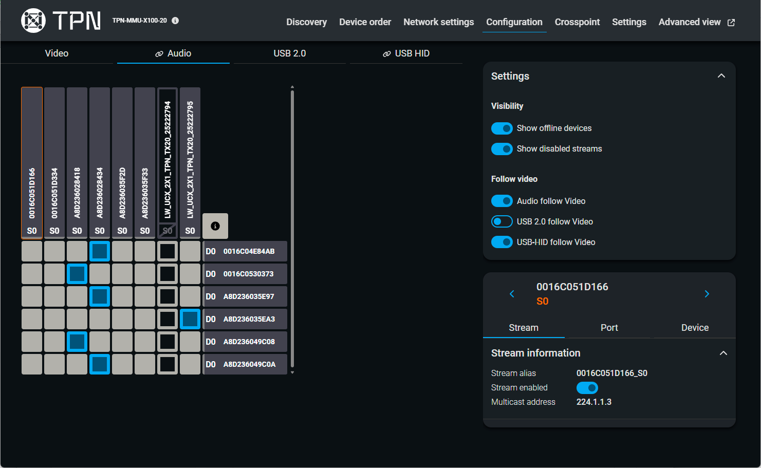 A screen with a menu of options for video settings.

Description generated by AI