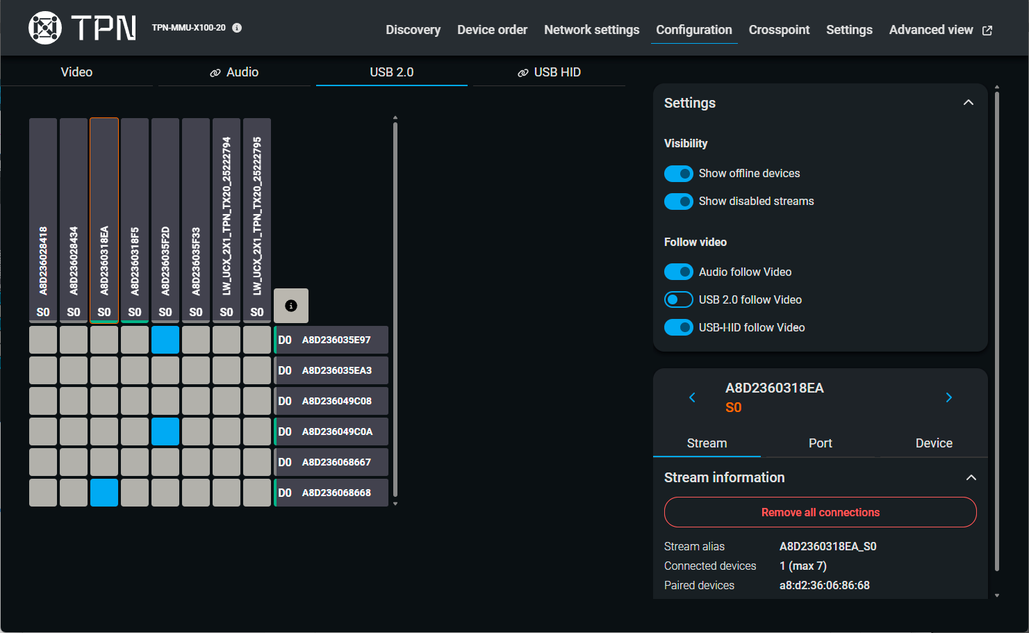A screen with a menu of options, including video settings and audio settings.

Description generated by AI