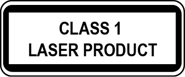 A sign that reads "Class 1 Laser Product" in black and white.

AI generated content