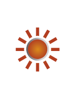A red sun with a yellow center.

AI generated content