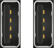 Two black and gold plugs are shown side by side.

AI generated content