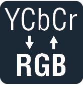 A sign with the letters YCBCR in black and the words RGB in white.

AI generated content