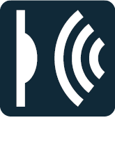 A blue and white sign with a picture of a speaker on it.

AI generated content