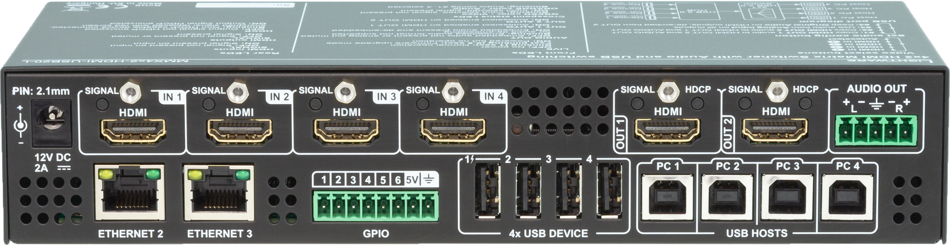 MMX4x2-HDMI-USB20-L | HDMI Matrix Switcher