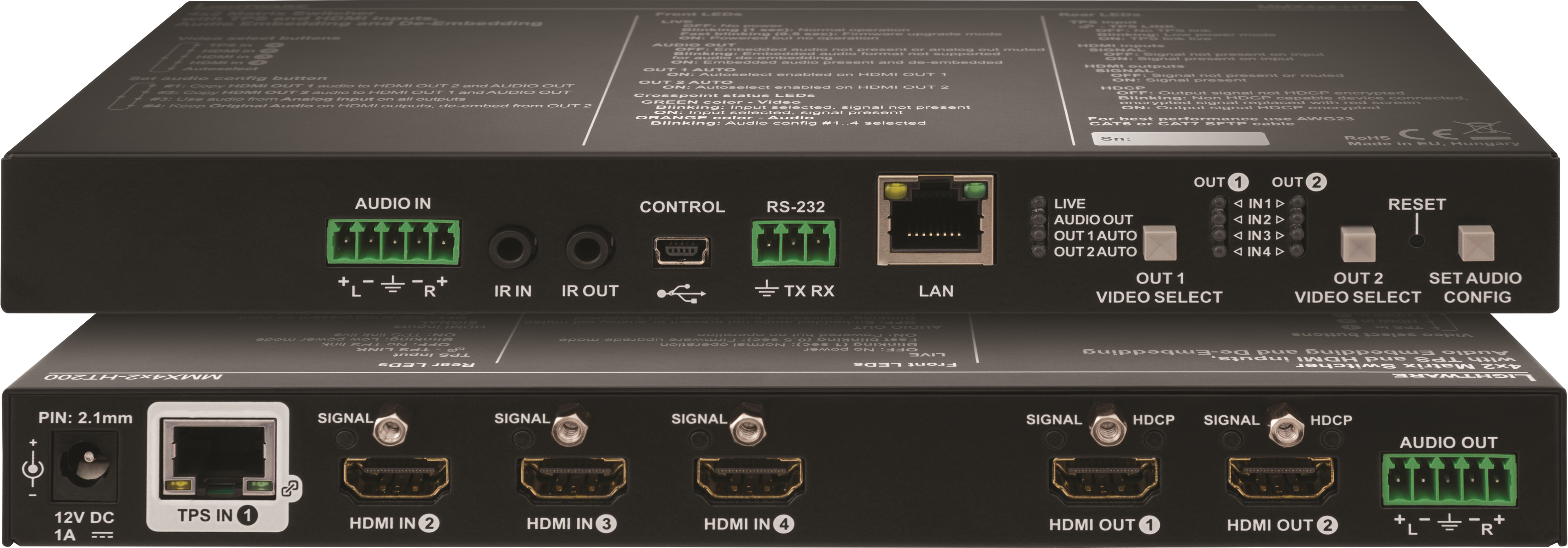 MMX4x2-HT200 | Multiport HDMI & TPS Matrix Switcher