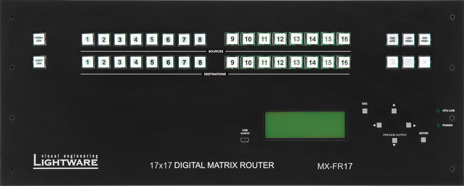 MX-FR17 | Modular Matrix 17x17 Crosspoint Size Frame