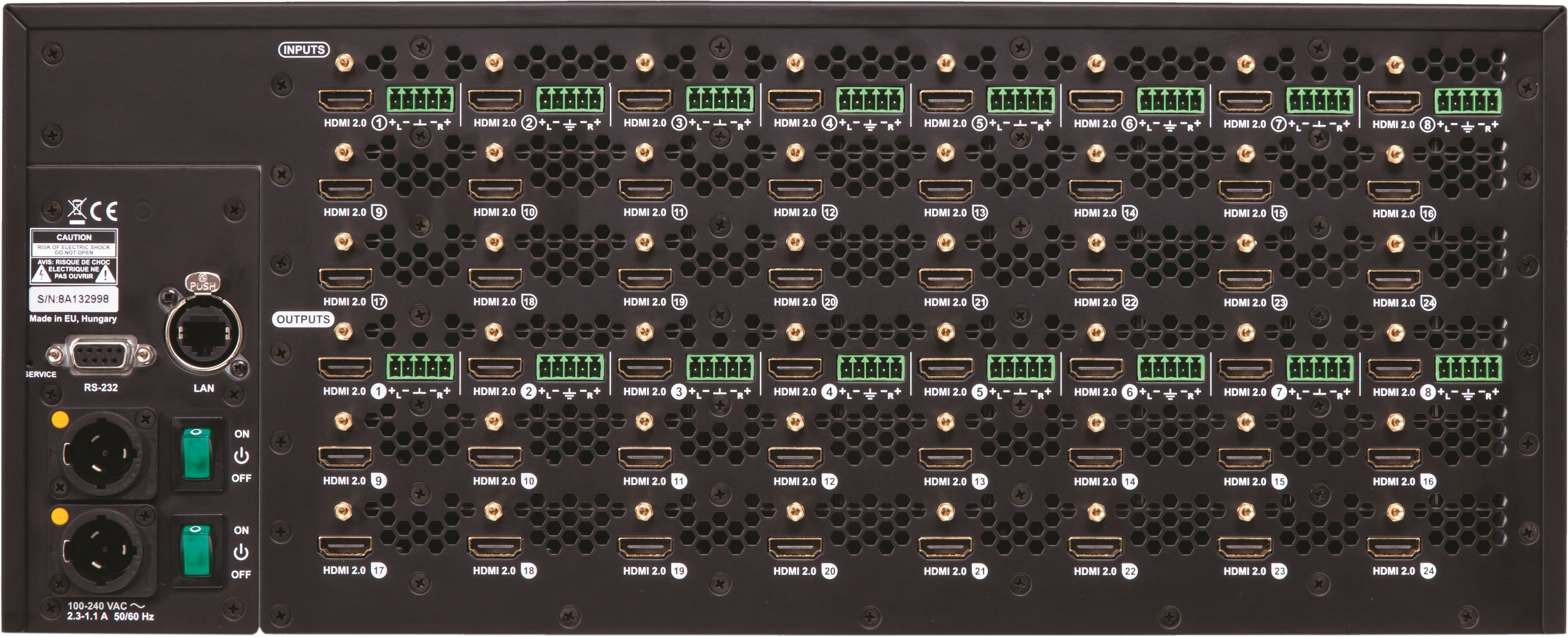 MX2-24x24-HDMI20-Audio-R | 4K HDMI Matrix Switcher
