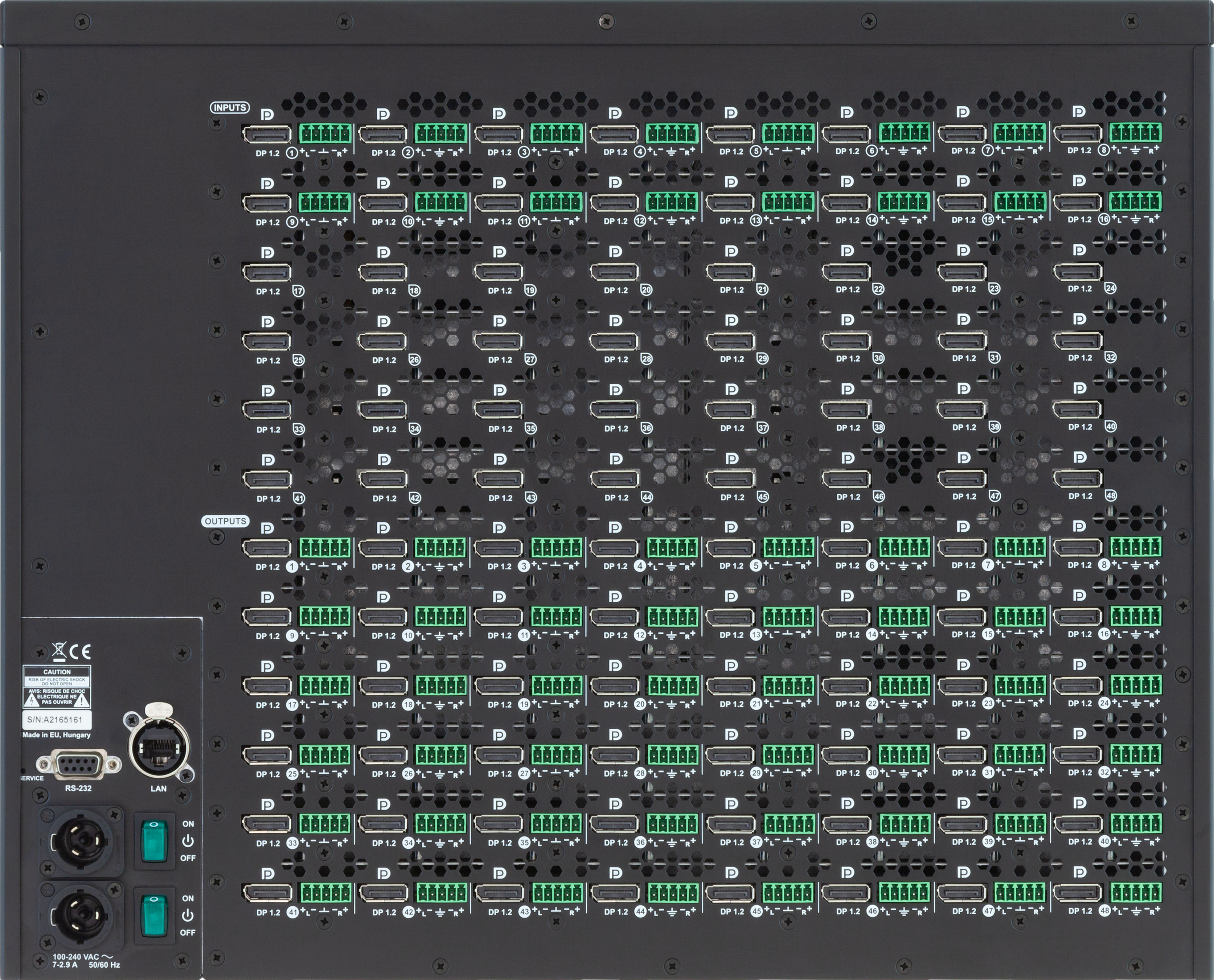 MX2-48x48-DH-48DPio-A-R | 4K Mixed DP & HDMI Matrix Switcher
