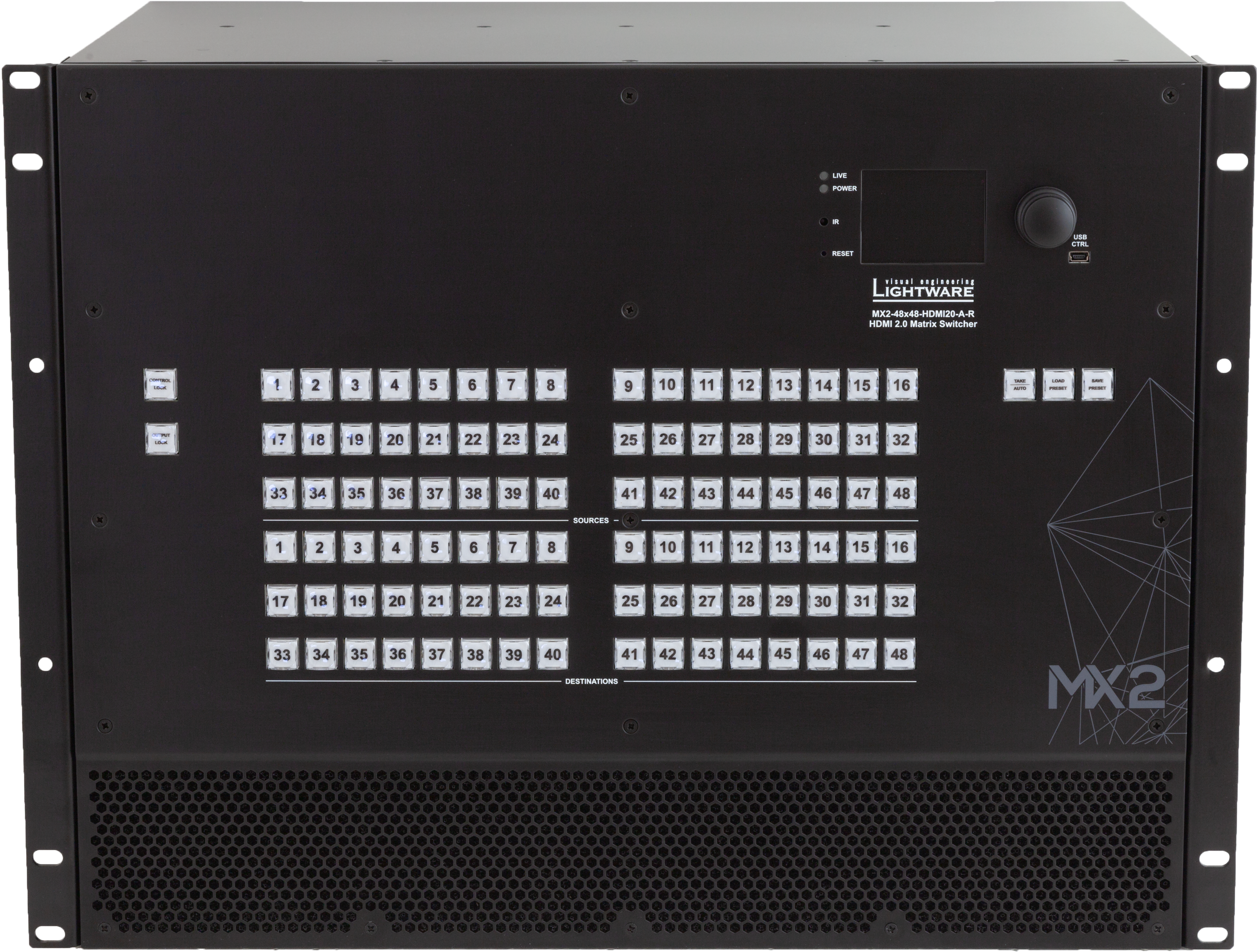 MX2-48x48-HDMI20-A-R | 4K HDMI Matrix Switcher