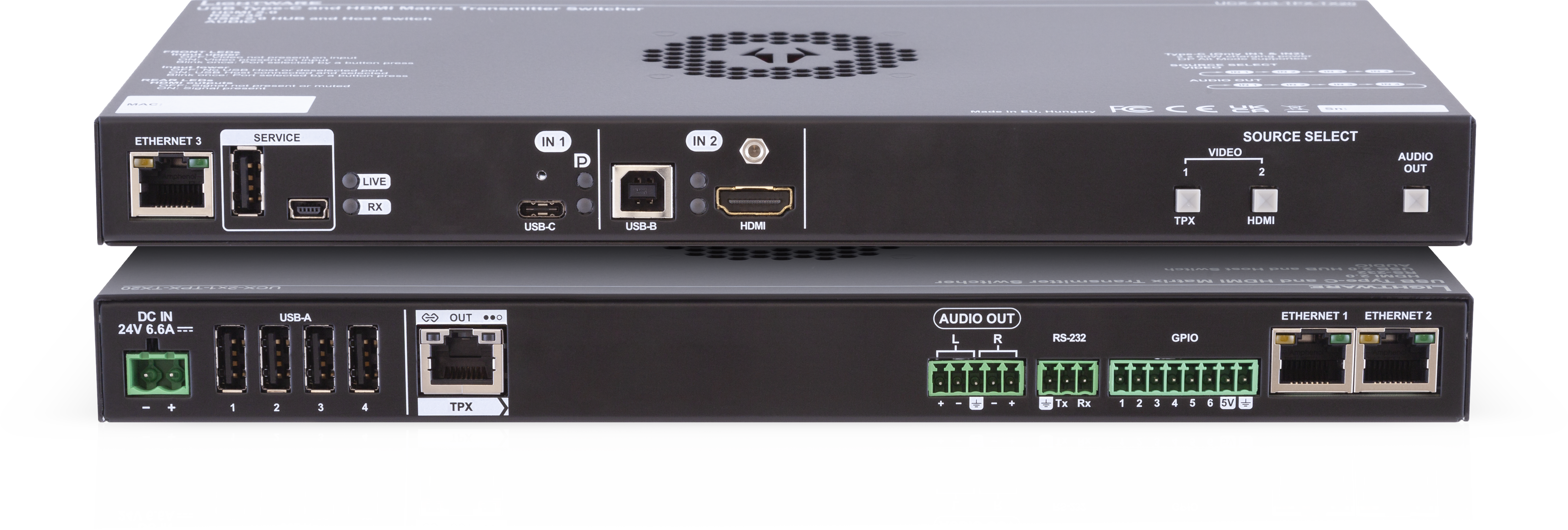 UCX-2x1-TPX-TX20 | HDMI 2.0 & USB-C Switcher Transmitter