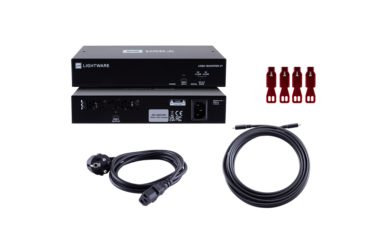 Usbc Inline Power Boost Lightware's USB-C extension with 100W charging